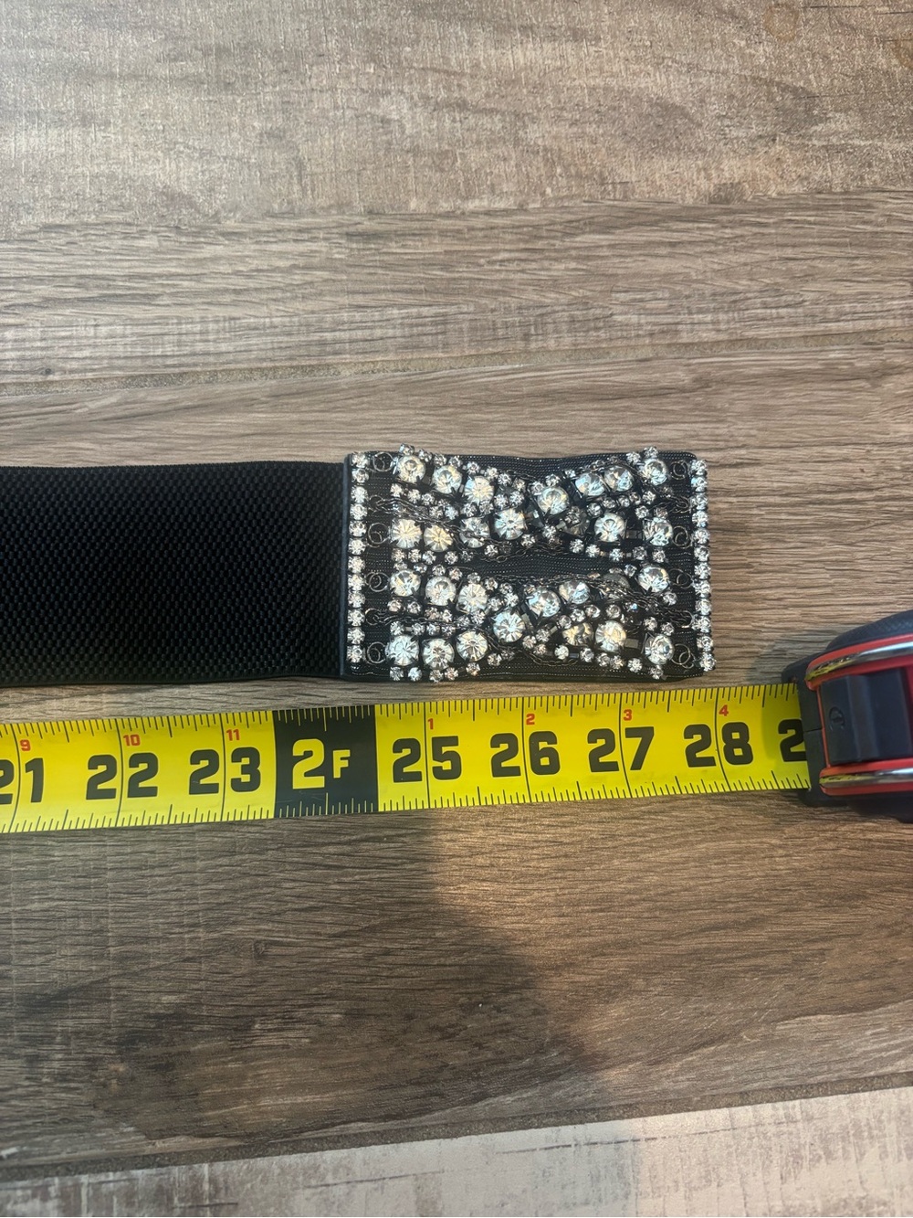 Chic Black Rhinestone Embellished Belt - Picture 2 of 3